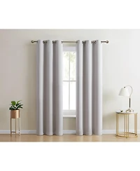 Hlc.me Laurance Full Shaded Blackout Curtains - Thermal Insulation Light Blocking Home Theater Grommet Window Drapery Basement Curtains