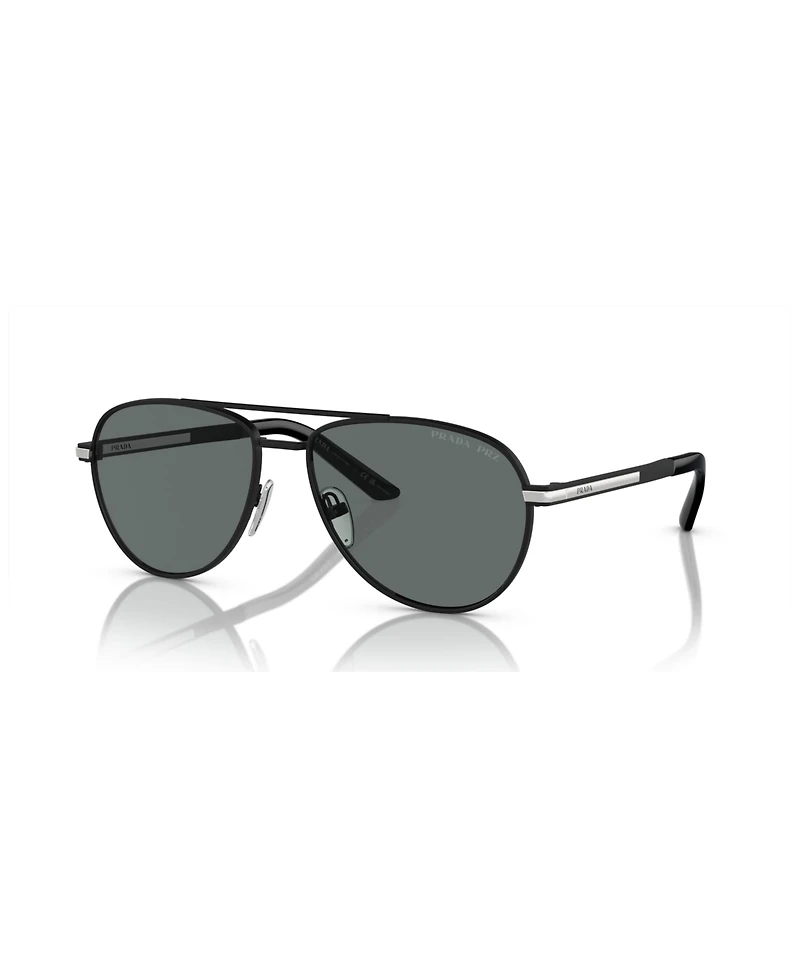Prada Iconic Plaque Pilot Men's Sunglasses