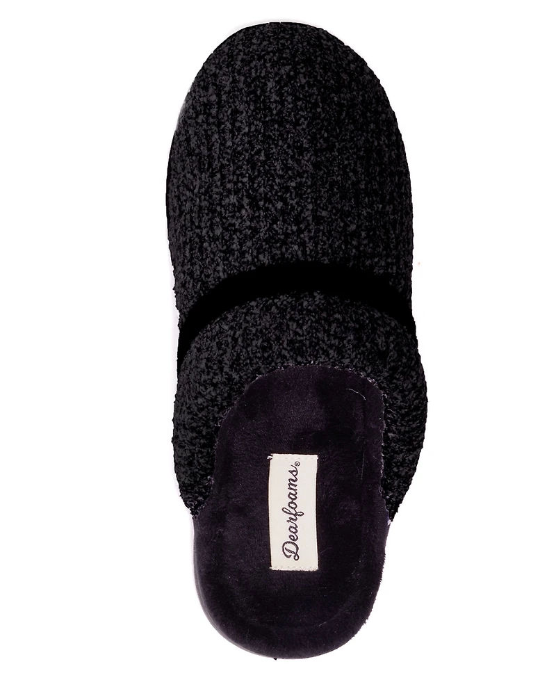 Dearfoams Women's Serena Marled Chenille Scuff Slippers