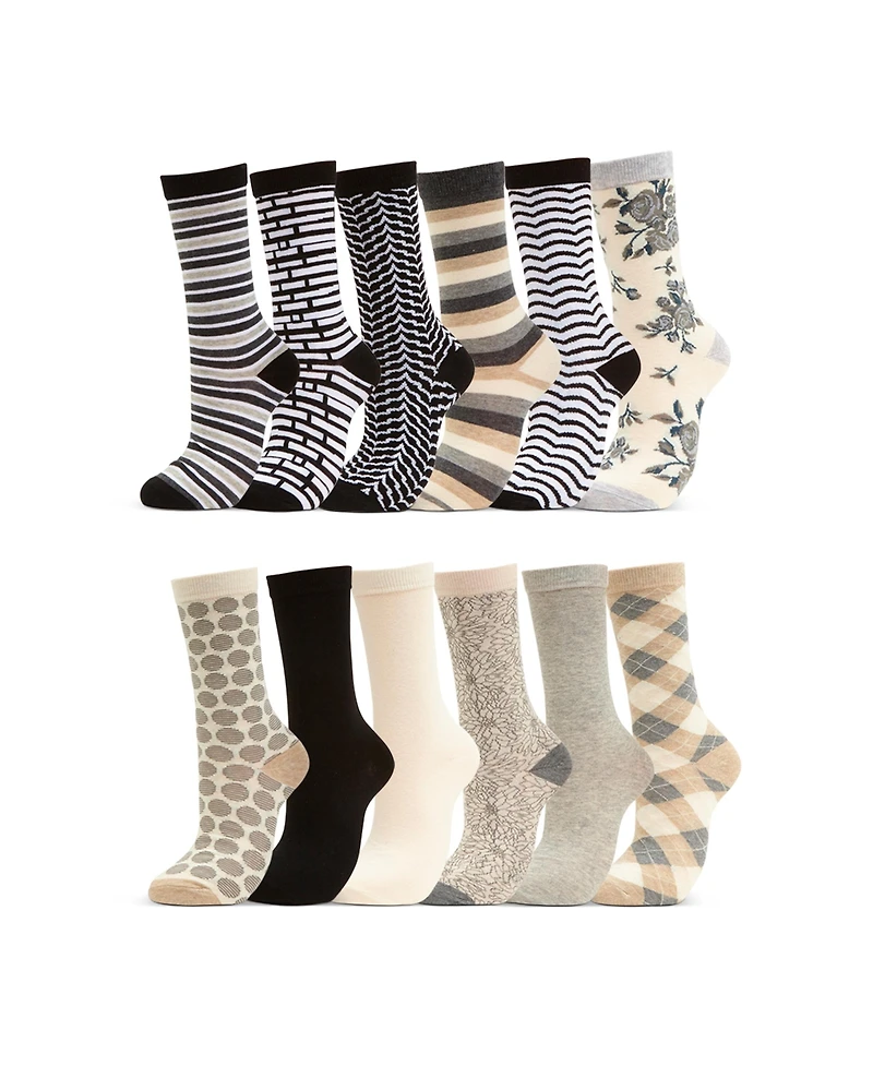 Women's Dress Crew Socks 12 Pack