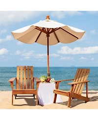 Irving Outdoor Patio Modern Acacia Wood Adirondack Chair