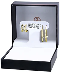 Giani Bernini 2-Pc. Set Cubic Zirconia Small Hoop & Threader Earrings, Created for Macy's