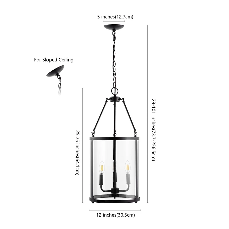 Jonathan Y Kinsley Industrial Farmhouse Iron/Glass Led Pendant Ceiling Light