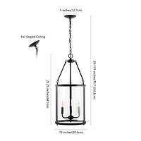 Jonathan Y Kinsley Industrial Farmhouse Iron/Glass Led Pendant Ceiling Light