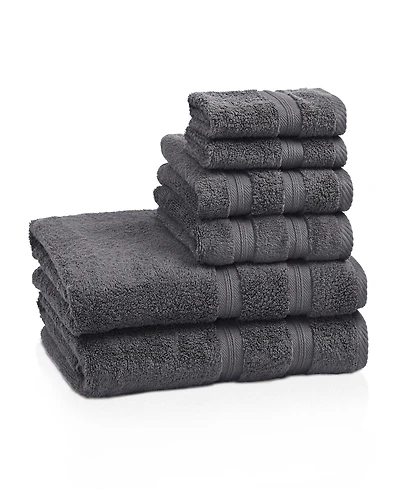 Superior Smart Dry Zero Twist Cotton 6-Piece Assorted Towel Set