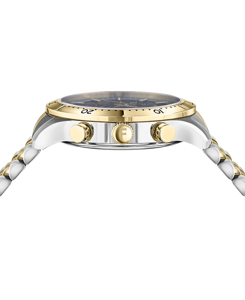 Salvatore Ferragamo Men's Swiss Chronograph Master Two-Tone Stainless Steel Bracelet Watch 43mm