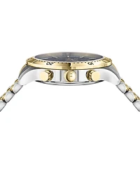 Salvatore Ferragamo Men's Swiss Chronograph Master Two-Tone Stainless Steel Bracelet Watch 43mm