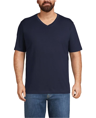 Lands' End Men's Big & Tall Super-t Short Sleeve V-Neck T-Shirt