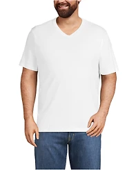 Lands' End Men's Big & Tall Super-t Short Sleeve V-Neck T-Shirt