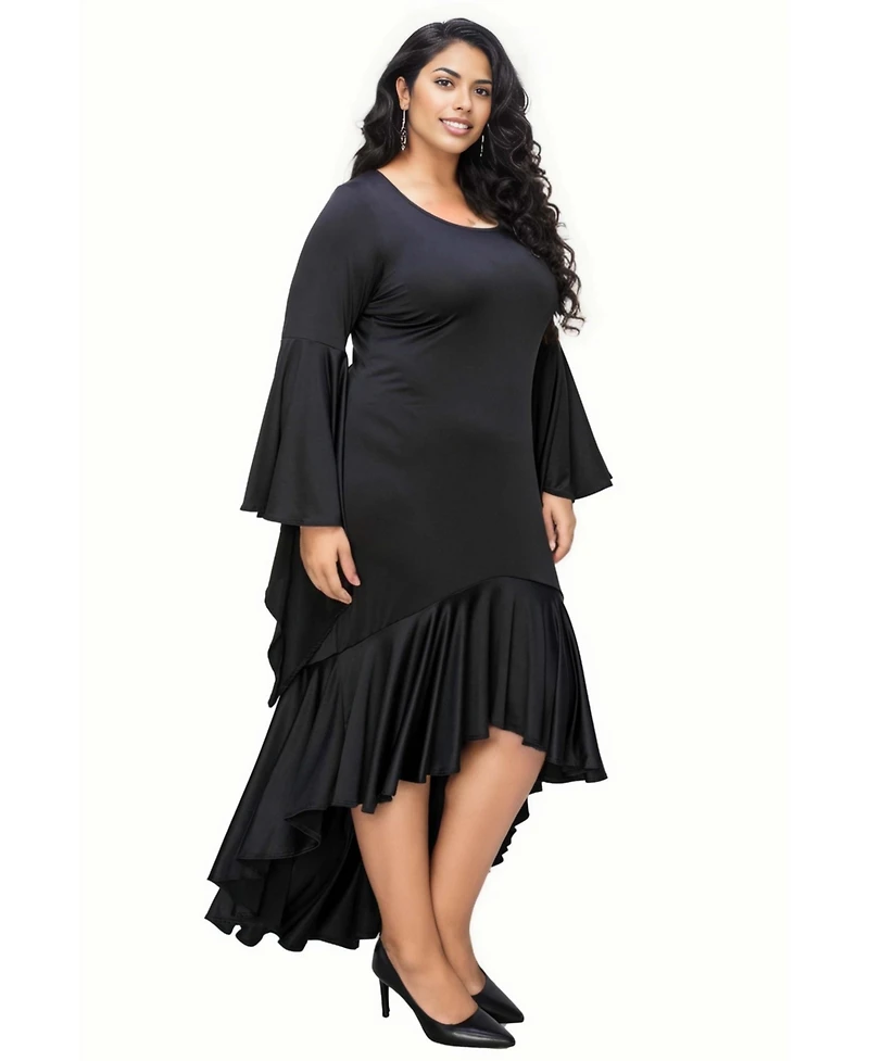 L I V D Plus Arielle Flowy Mermaid Hem Dress