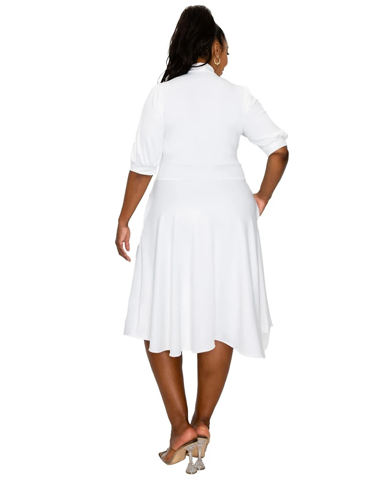 L I V D Plus Carina Donna Flare Dress w/ Pockets