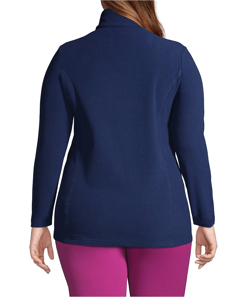 Lands' End Women's Plus Anyweather Fleece Full Zip Jacket