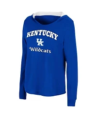 Women's Colosseum Royal Kentucky Wildcats Catalina Hoodie Long Sleeve T-shirt