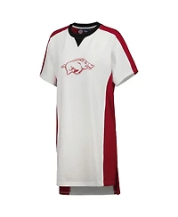 Women's G-iii 4Her by Carl Banks White Arkansas Razorbacks Home Run T-shirt Dress