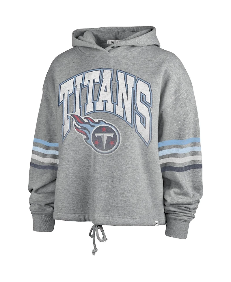 Women's '47 Brand Heather Gray Distressed Tennessee Titans Upland Bennett Pullover Hoodie