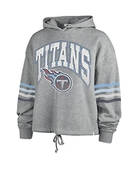 Women's '47 Brand Heather Gray Distressed Tennessee Titans Upland Bennett Pullover Hoodie
