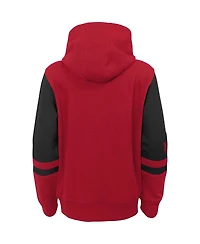 Big Boys Red Atlanta Falcons Colorblock Full-Zip Hoodie