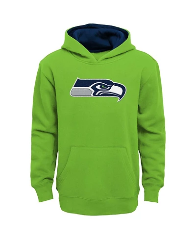 Big Boys Neon Green Seattle Seahawks Prime Pullover Hoodie