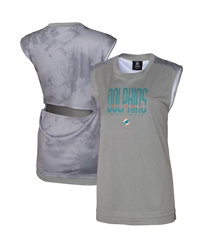 Women's Gray Miami Dolphins No Sweat Tank Top