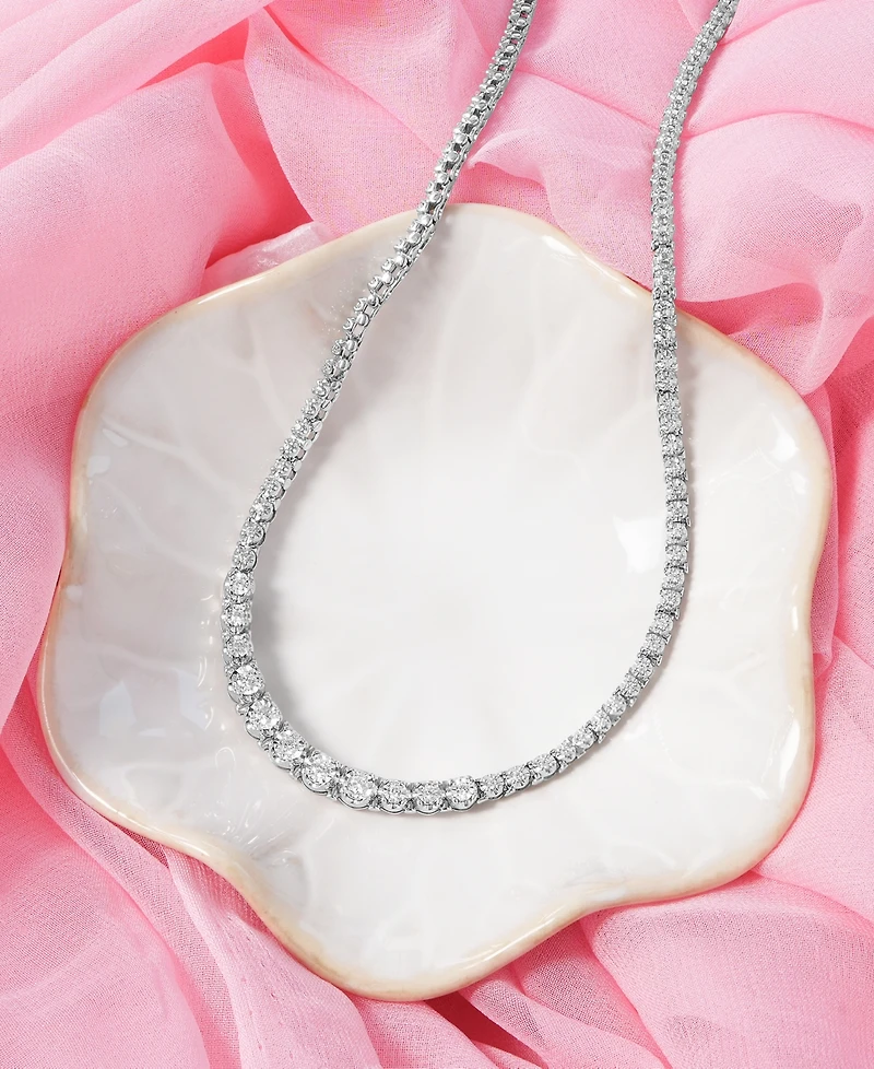Wrapped in Love Diamond Graduated (1/2 c.t. t.w.) 17" Statement Necklace in Sterling Silver, Created for Macy's