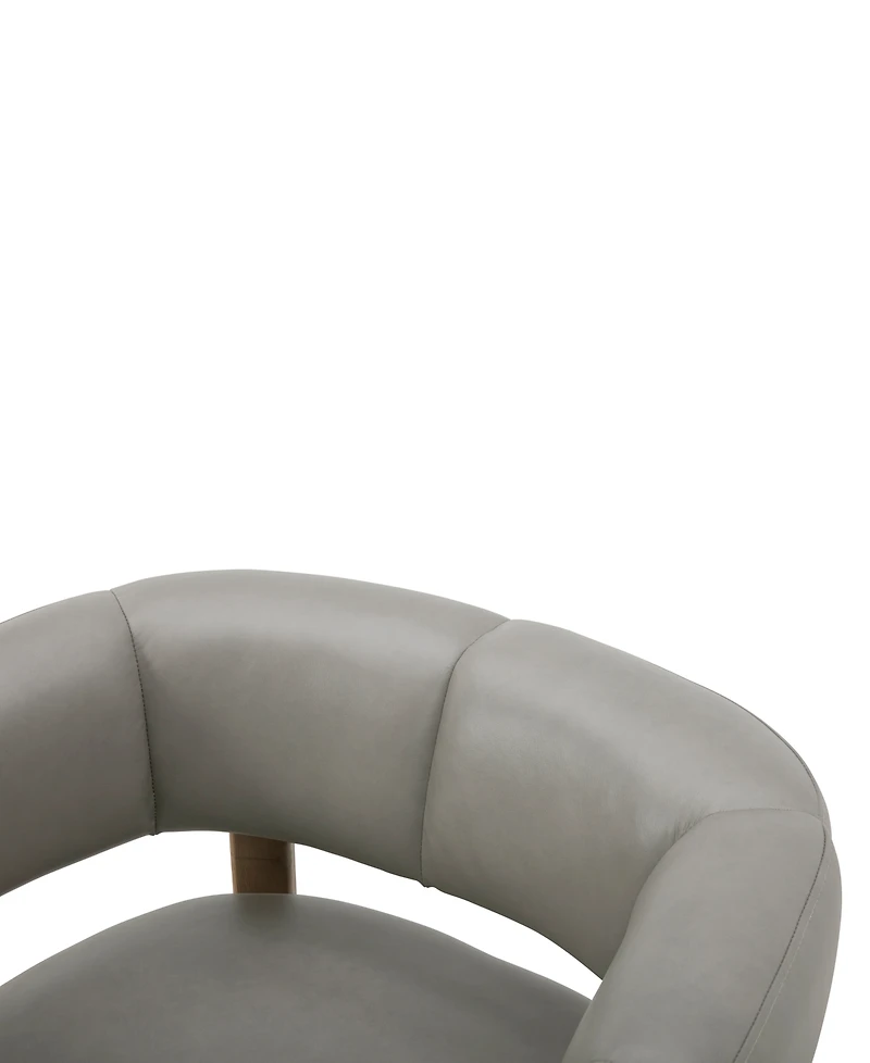 Closeout! Orsha 32" Leather Accent Swivel Chair, Created for Macy's