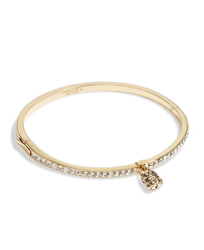Coach Faux Stone Iconic Padlock Tennis Sculpted C Motif Bangle Bracelet