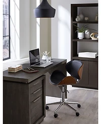Tivie 74" Wood Floating Base Bookshelf