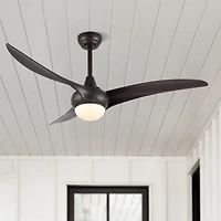Jonathan Y Aviator Coastal Retro Iron/Plastic Swirl Integrated Led Ceiling Fan