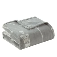 Kate Aurora Halloween Gray Dancing Skeletons Ultra Soft & Plush Oversized Accent Throw Blanket - 50" x 70"