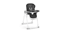 Slickblue Girls High Chair Foldable Feeding Chair with 4 Lockable Wheels