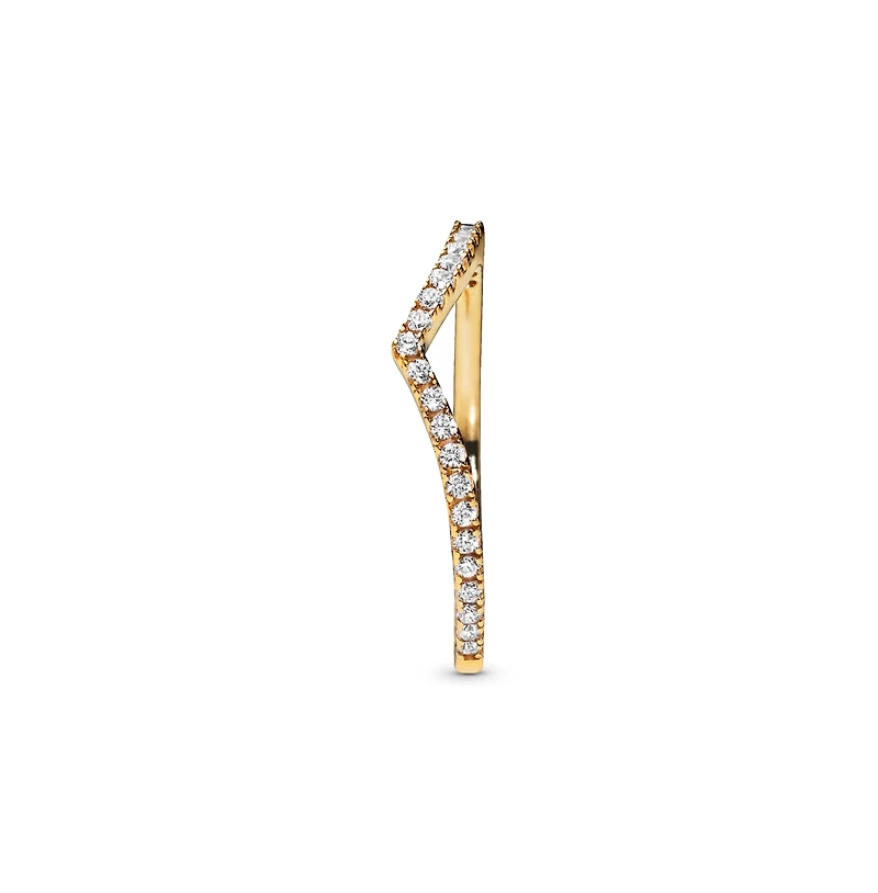 Pandora Cubic Zirconia Timeless Sparkling Wishbone Ring