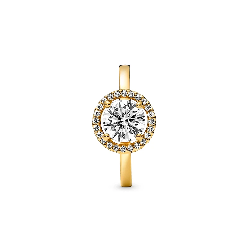 Pandora Cubic Zirconia Timeless Sparkling Round Halo Ring
