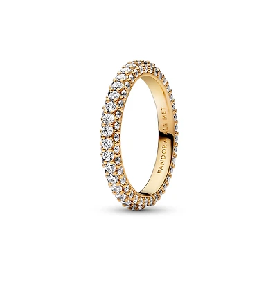 Pandora Cubic Zirconia Timeless Pave Single-Row Ring
