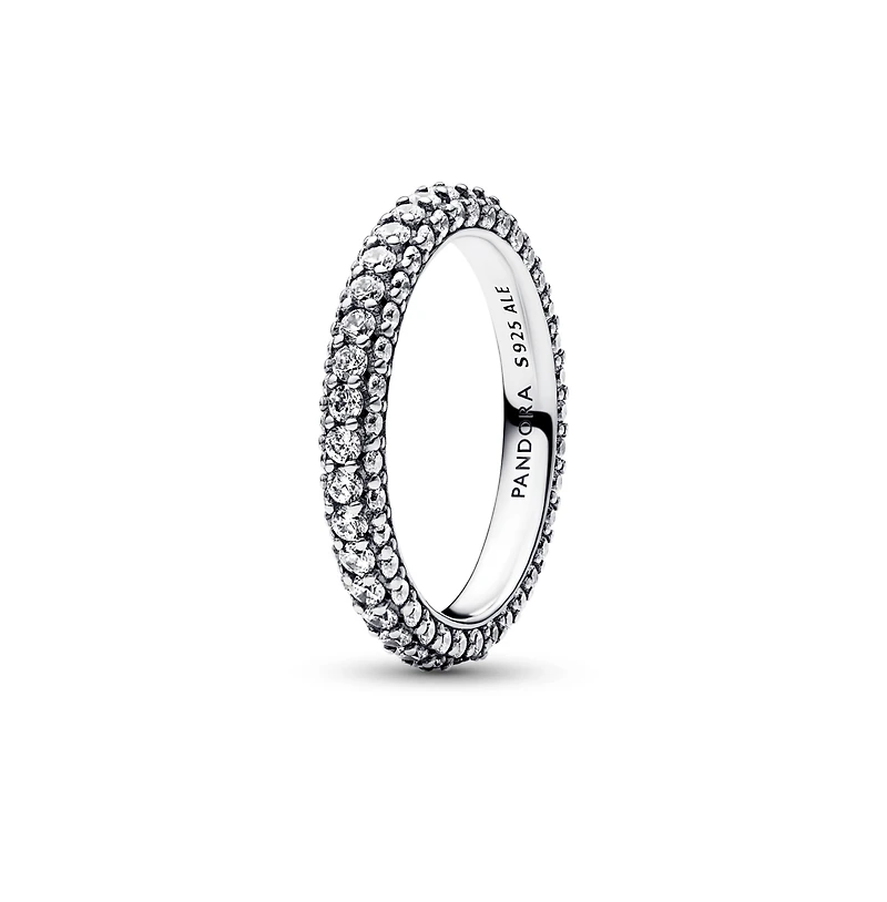 Pandora Cubic Zirconia Timeless Pave Single-Row Ring