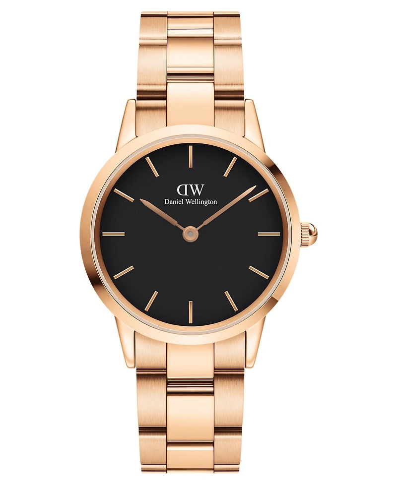Daniel Wellington Women's Iconic Link Rose Gold-Tone Stainless Steel Watch 32mm