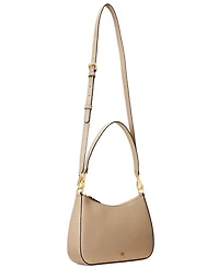 Lauren Ralph Women's Crosshatch Leather Medium Danni Shoulder Bag