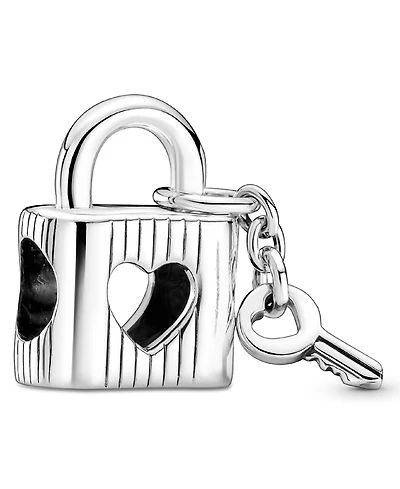 Pandora Sterling Silver Padlock Heart Key Charm