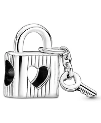 Pandora Sterling Silver Padlock Heart Key Charm
