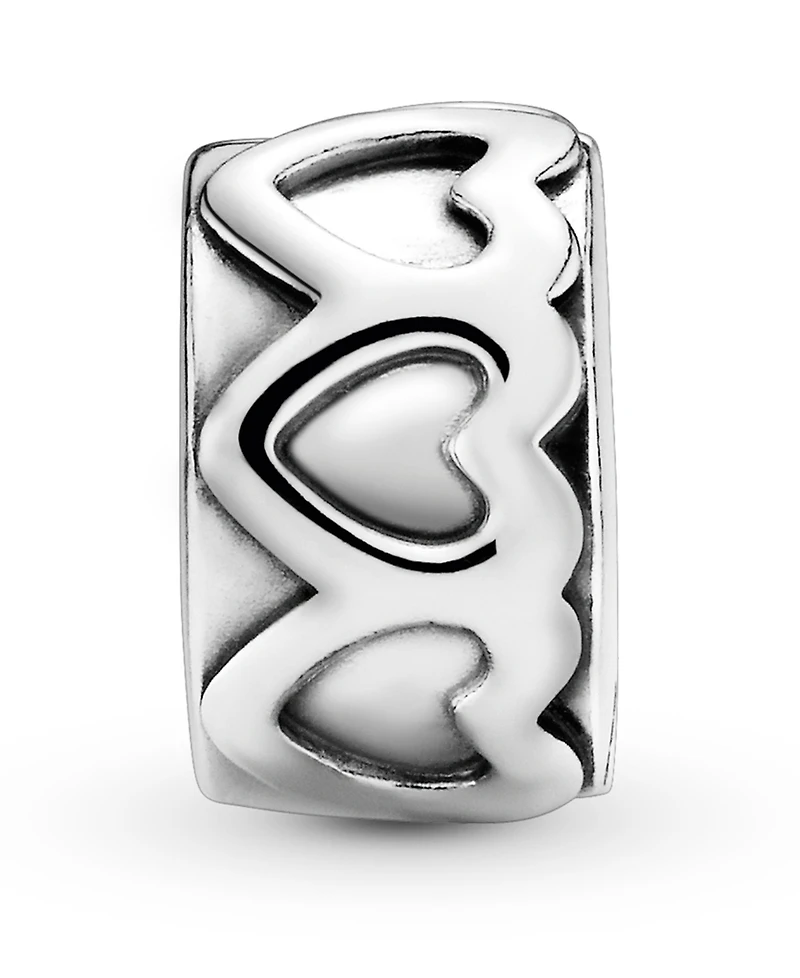Pandora Sterling Silver Band of Hearts Clip Charm