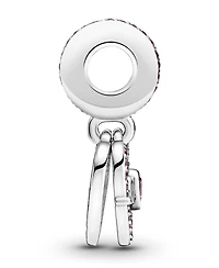 Pandora Mixed Stone Heart Mom Dangle Charm