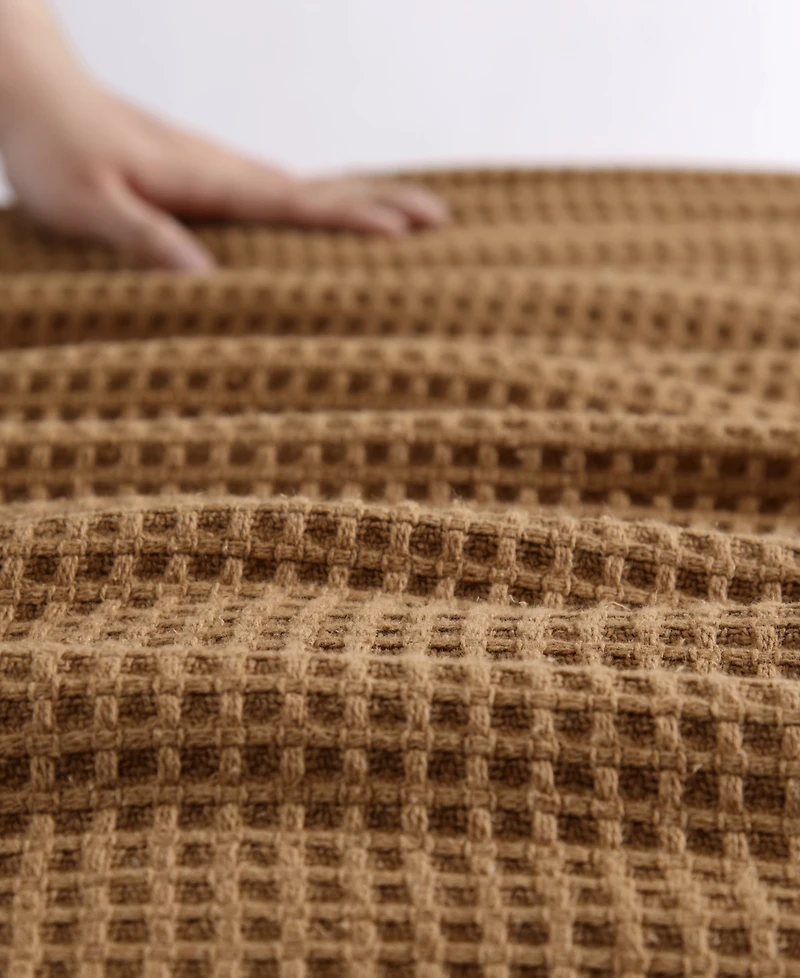 Eddie Bauer Solid Waffle Cotton Reversible Blanket