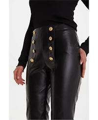 Furniq Uk Women's Black Leather Pants