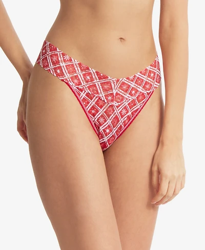 Hanky Panky Women's Printed Signature Lace Original Rise Thong