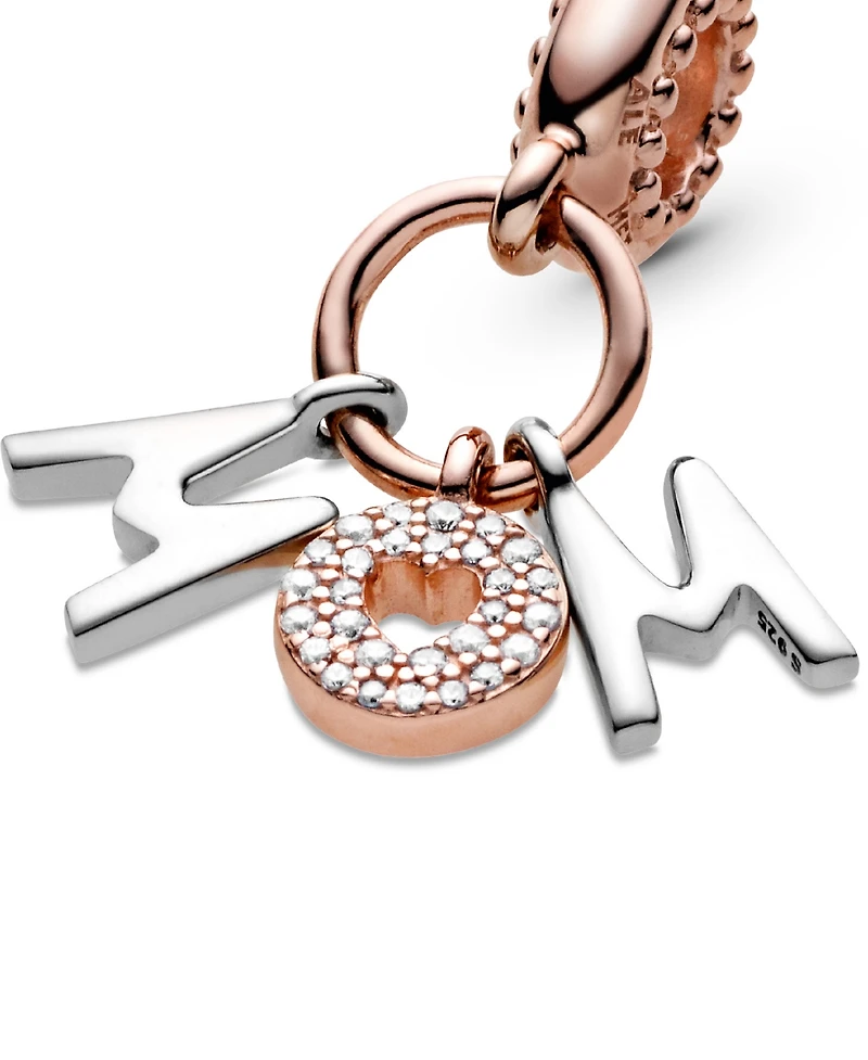 Pandora Cubic Zirconia Mom Letters Dangle Charm