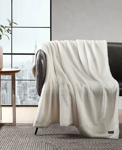 Closeout! Kenneth Cole Reaction Solid Faux Fur Throw, 60x50