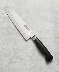 Zwilling Four Star 7" Hollow Edge Santoku Knife