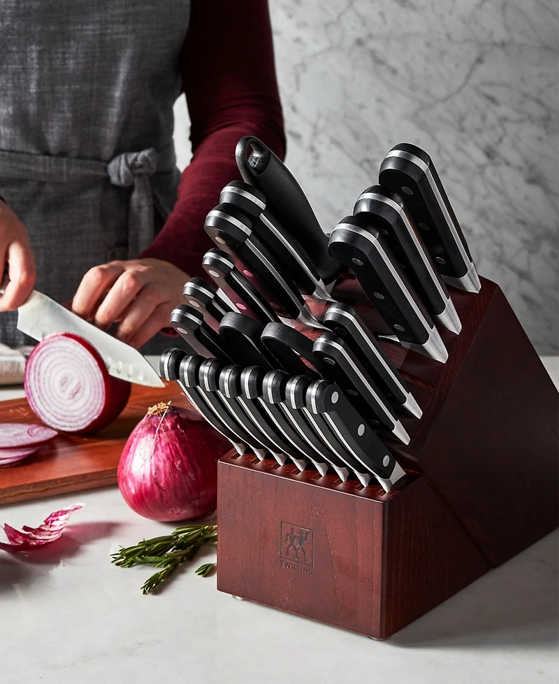 Zwilling Pro 22-Piece Knife Block Set with Forged Steak Knives