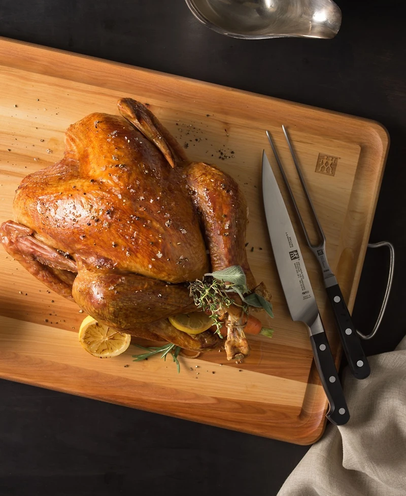 Zwilling Cherry Wood Carving Board with Handles