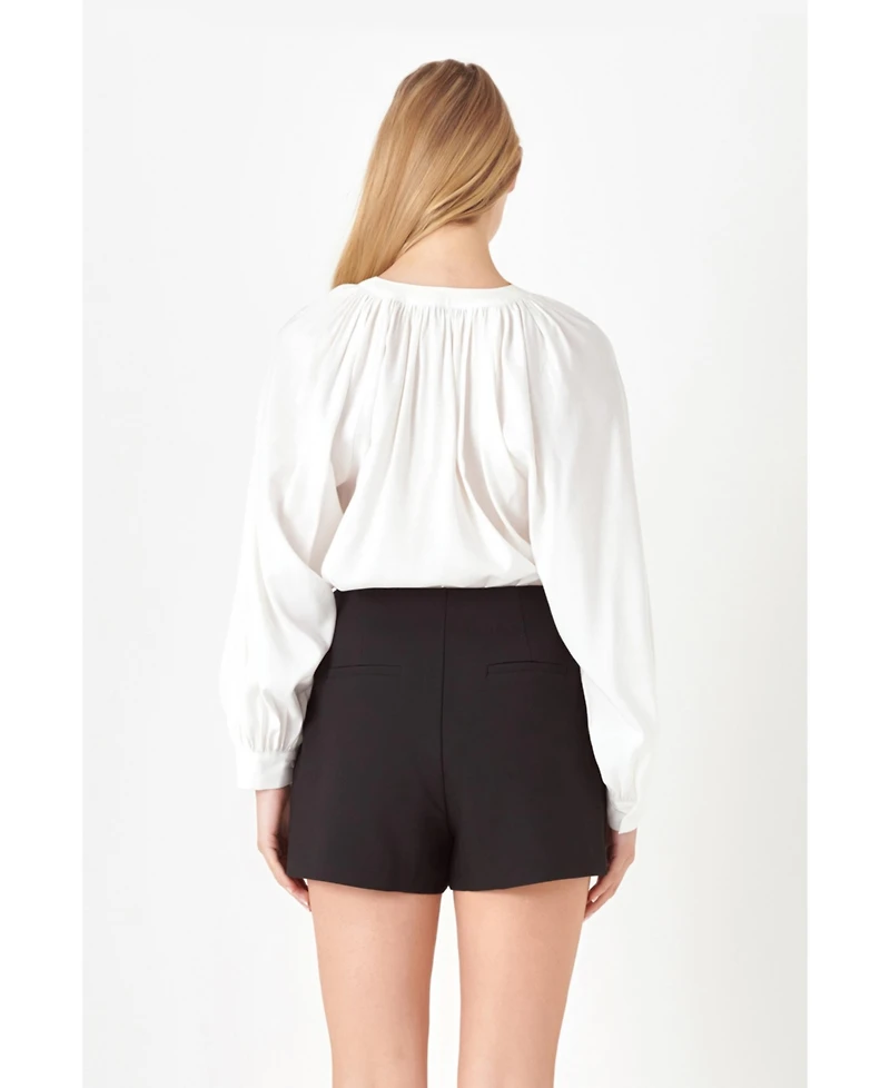 Women's Shirring Detail Top