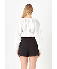 Women's Shirring Detail Top